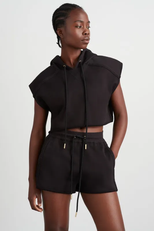 Braided Terry Crop Hoodie 402 made by Aje