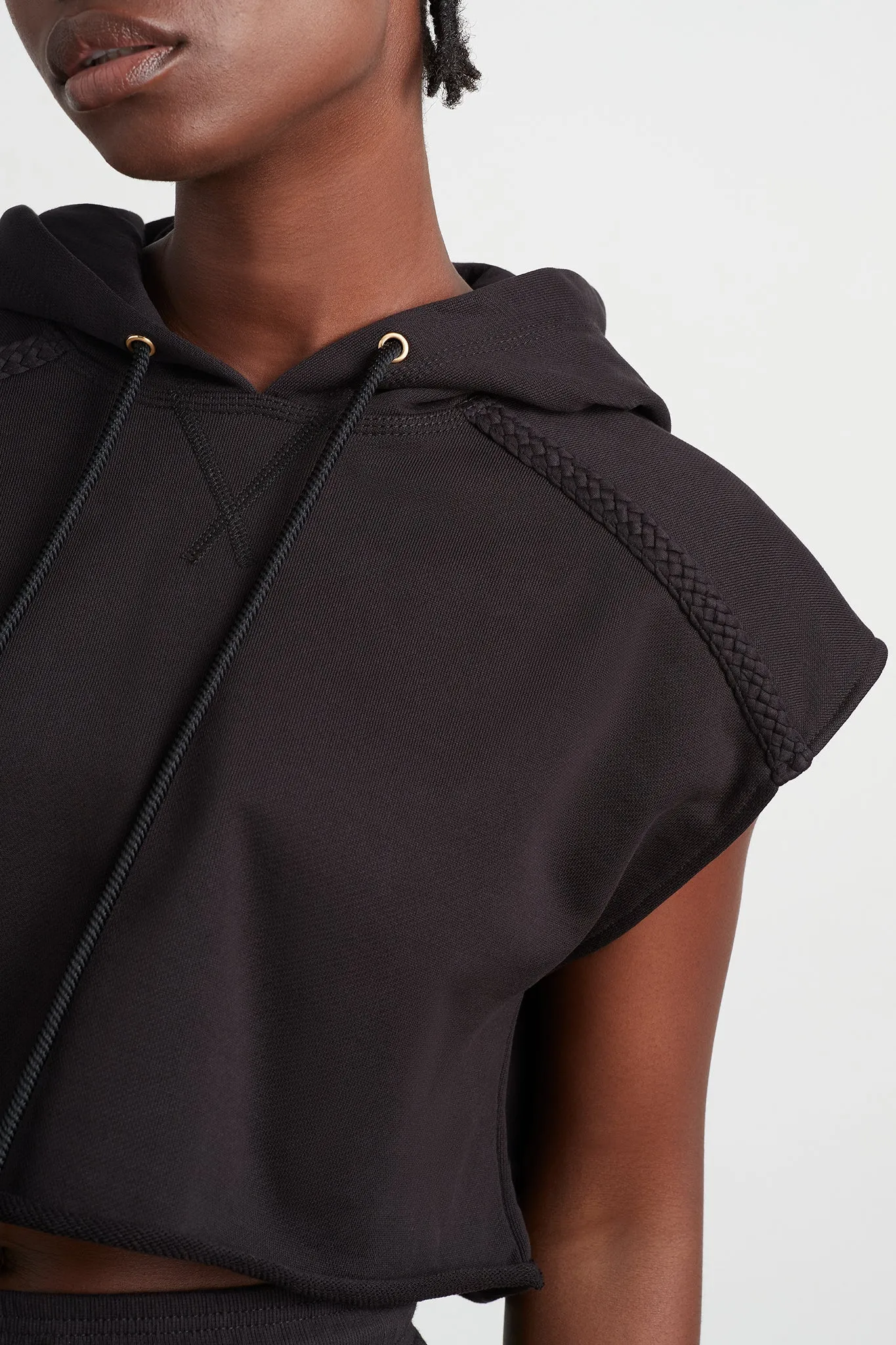 Braided Terry Crop Hoodie 402 sold by Aje product image thumbnail 4
