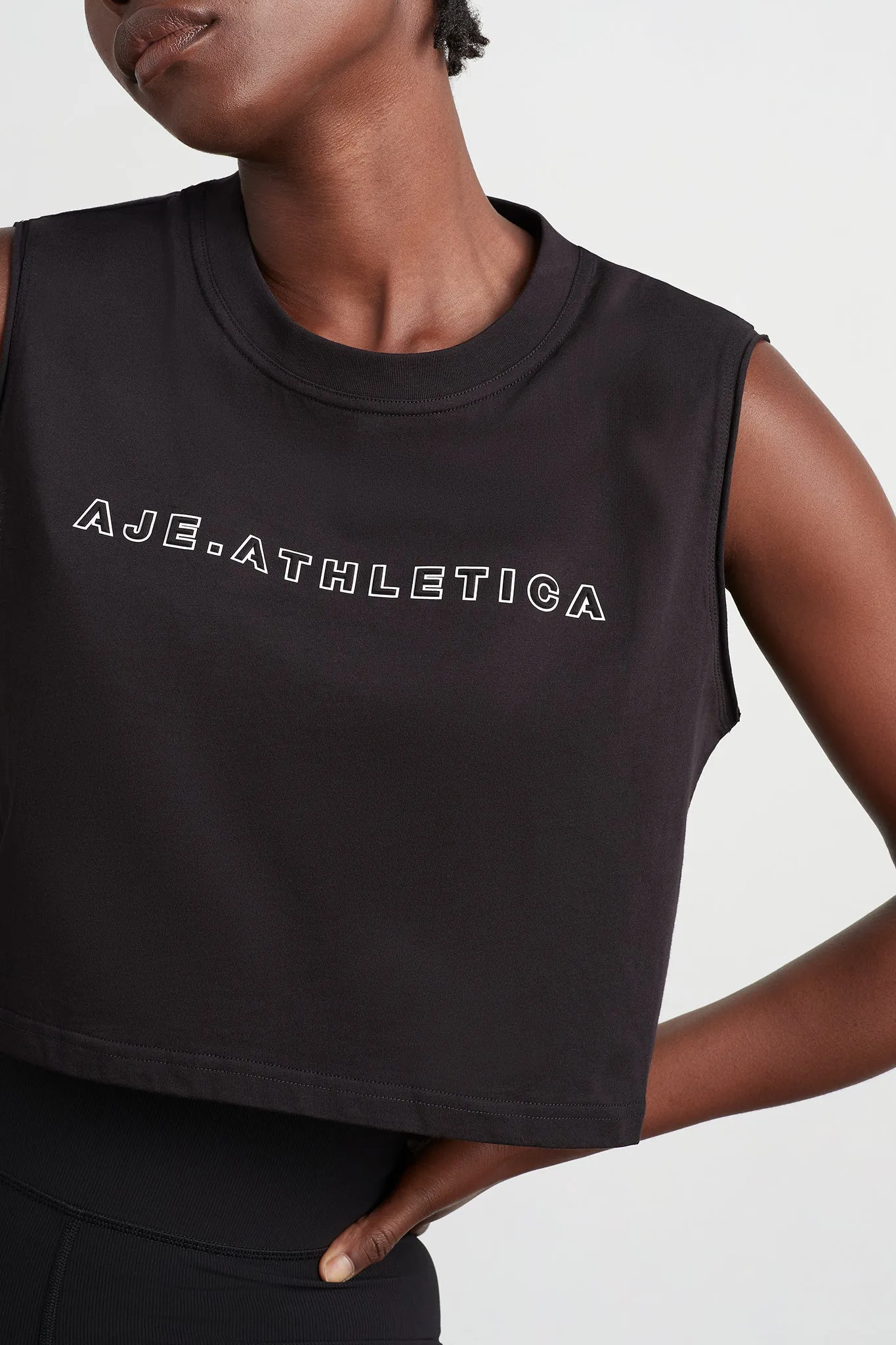 Embossed Crop Tank 106 sold by Aje