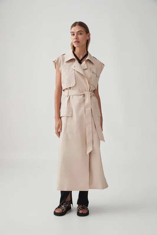 Sleeveless Belted Trench 703 sold by Aje