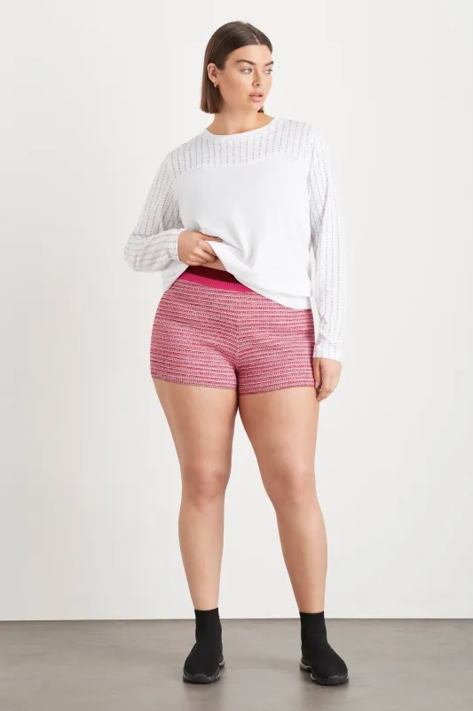High Rise Striped Knit Bike Shorts 625 sold by Aje