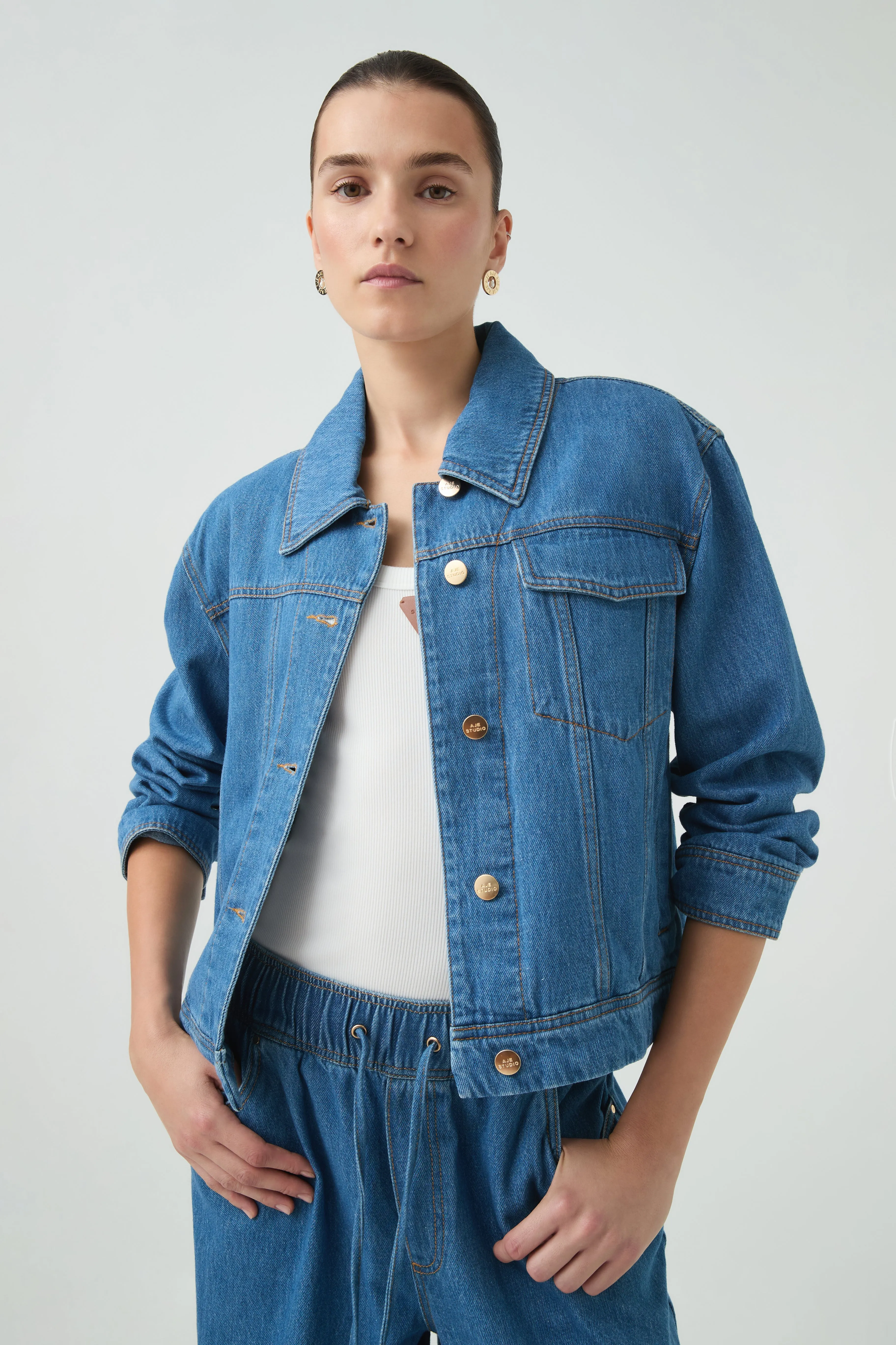 Sunray Denim Jacket sold by Aje