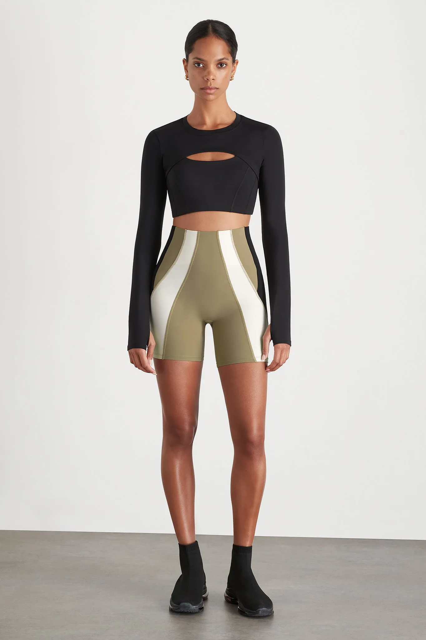 Panelled Bike Short 615 sold by Aje