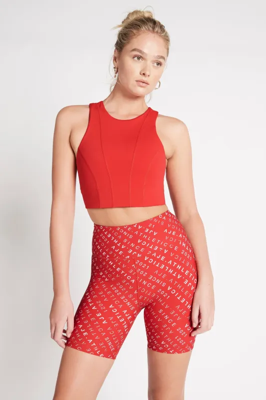 High Rise Logo Shorts 607 sold by Aje