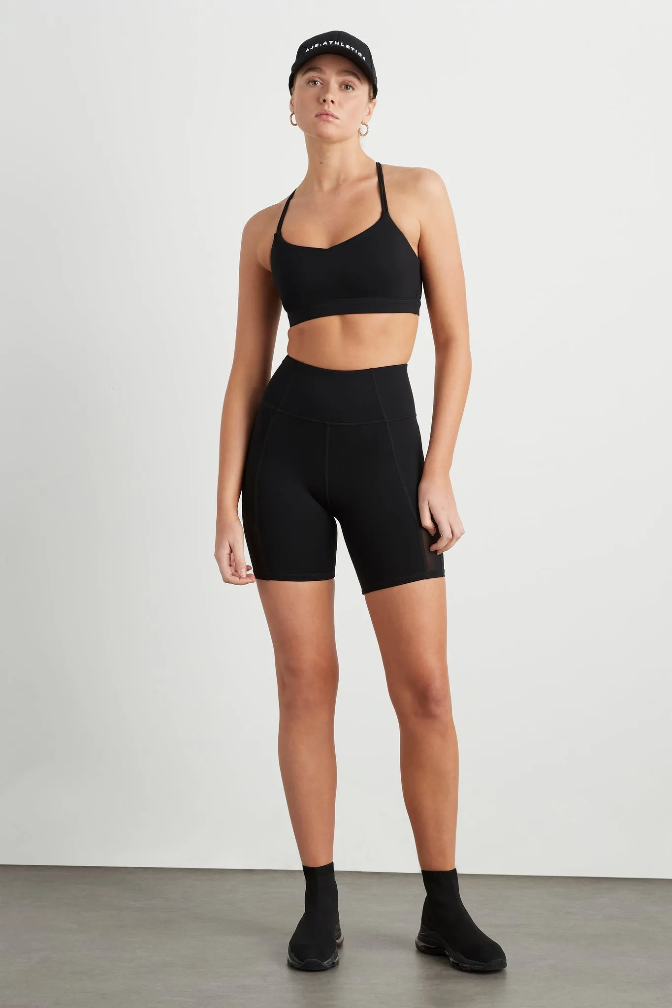 High Rise Mesh Detail Bike Shorts 203 sold by Aje