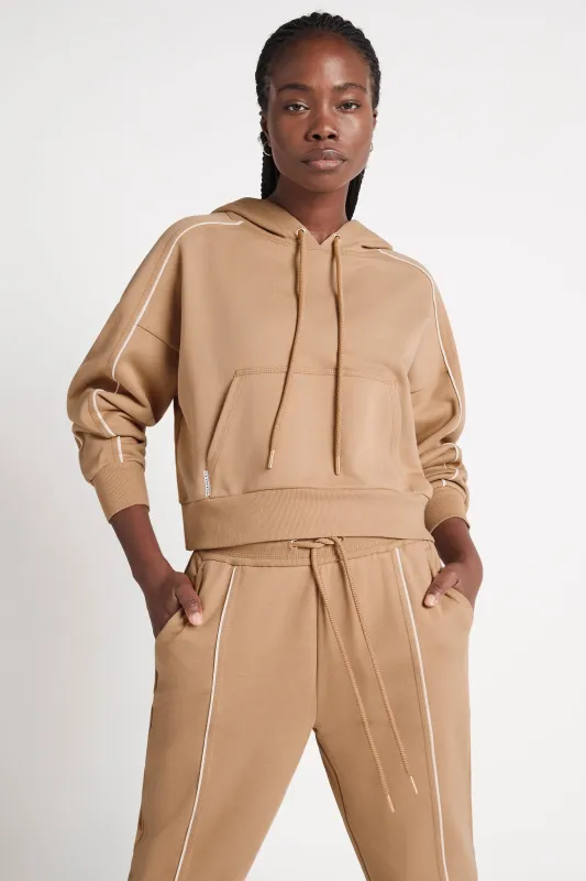 Cropped Essential Contrast Piping Hoodie 405 made by Aje