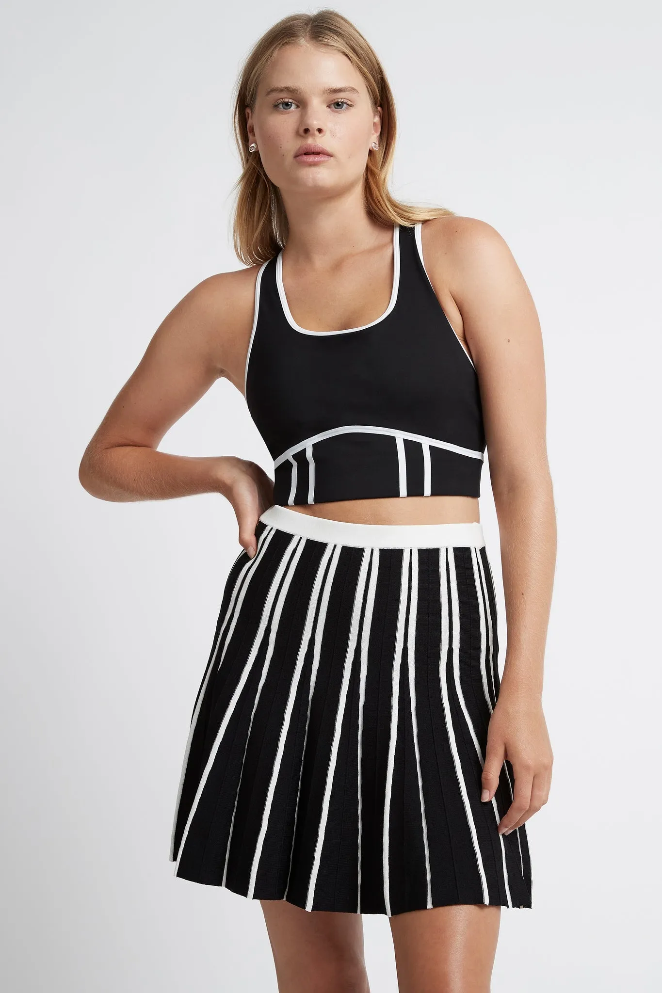 Pleated Knit Mini Skirt 611 sold by Aje