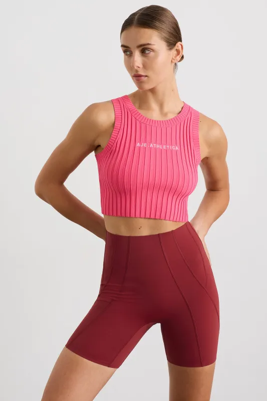 Cropped Knitted Logo Tank 135 made by Aje