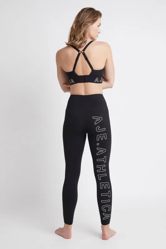 High Rise Logo Full Length Legging 206 sold by Aje