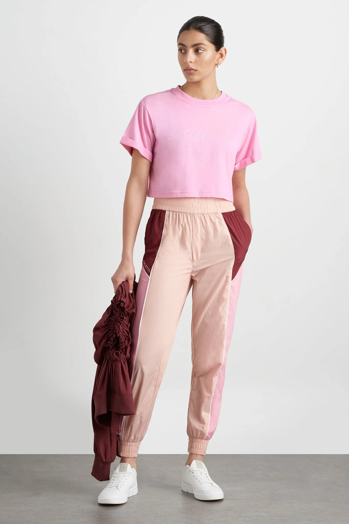 Panelled Spray Trackpants 510 sold by Aje