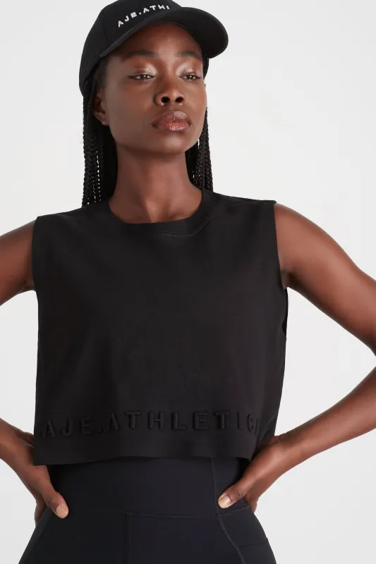 Cropped Embossed Signature Logo Tank 106 sold by Aje