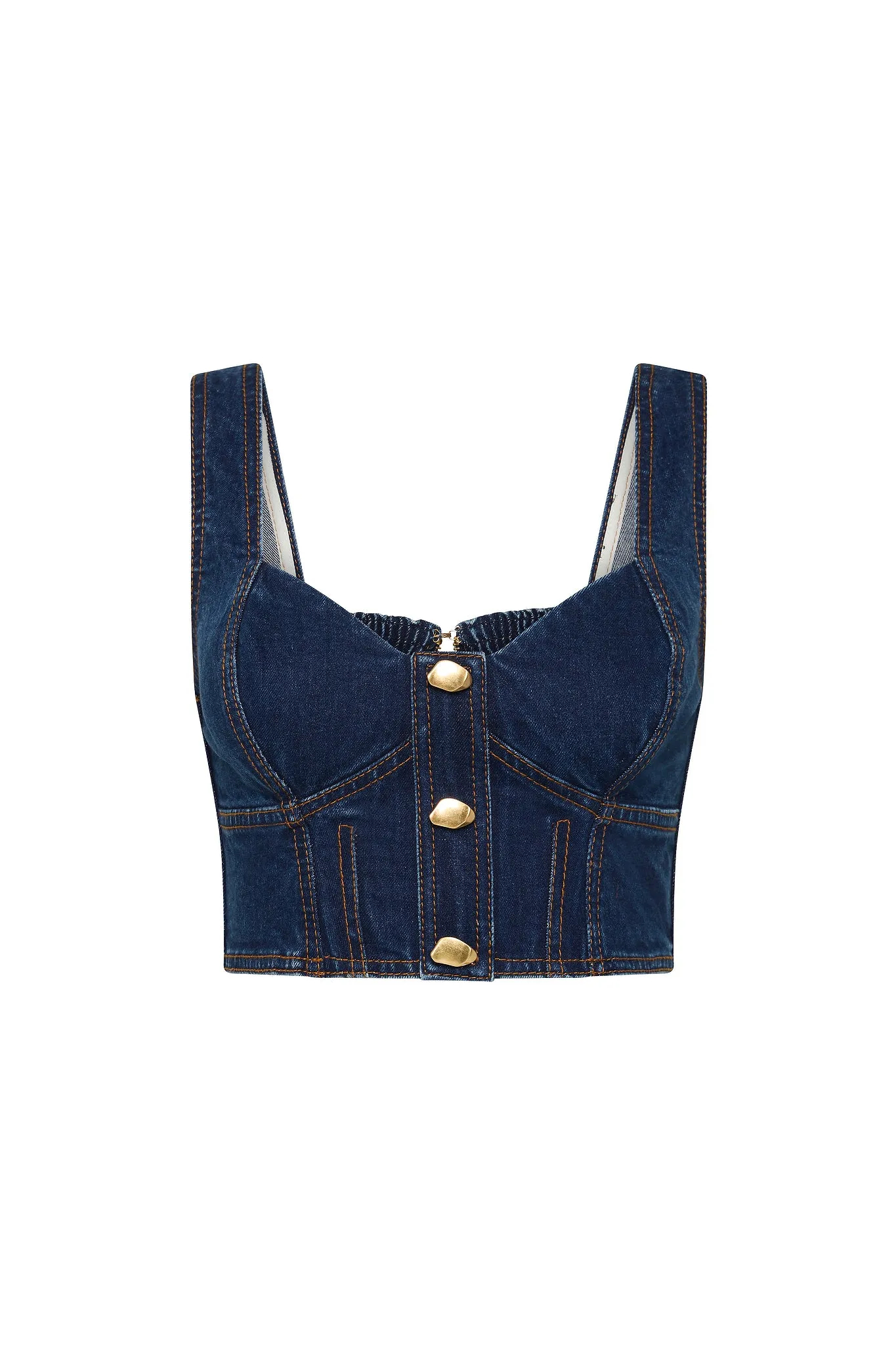 Elena Denim Cropped Bustier sold by Aje product image thumbnail 2