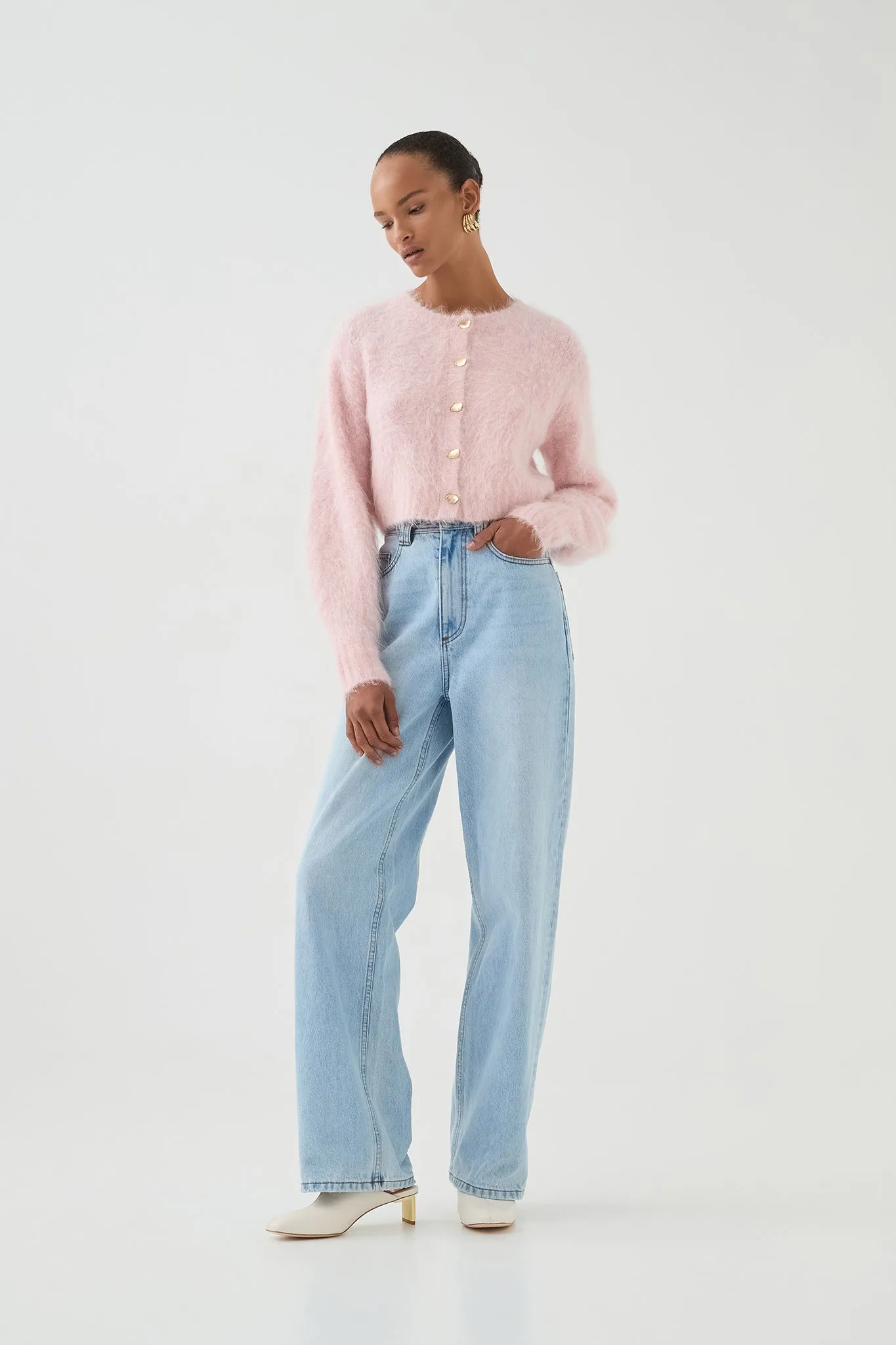 Celine Fluffy Cardigan sold by Aje