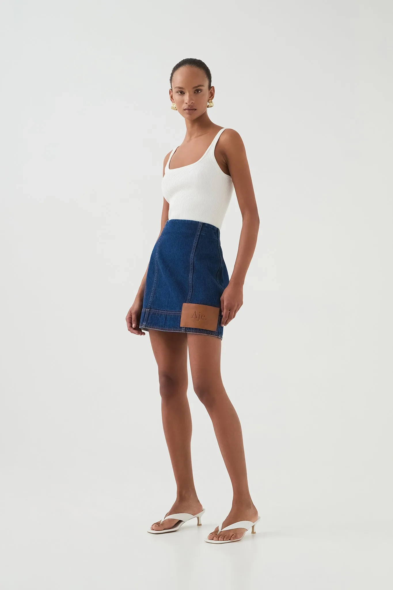 Carmen Denim Mini Skirt sold by Aje product image thumbnail 3