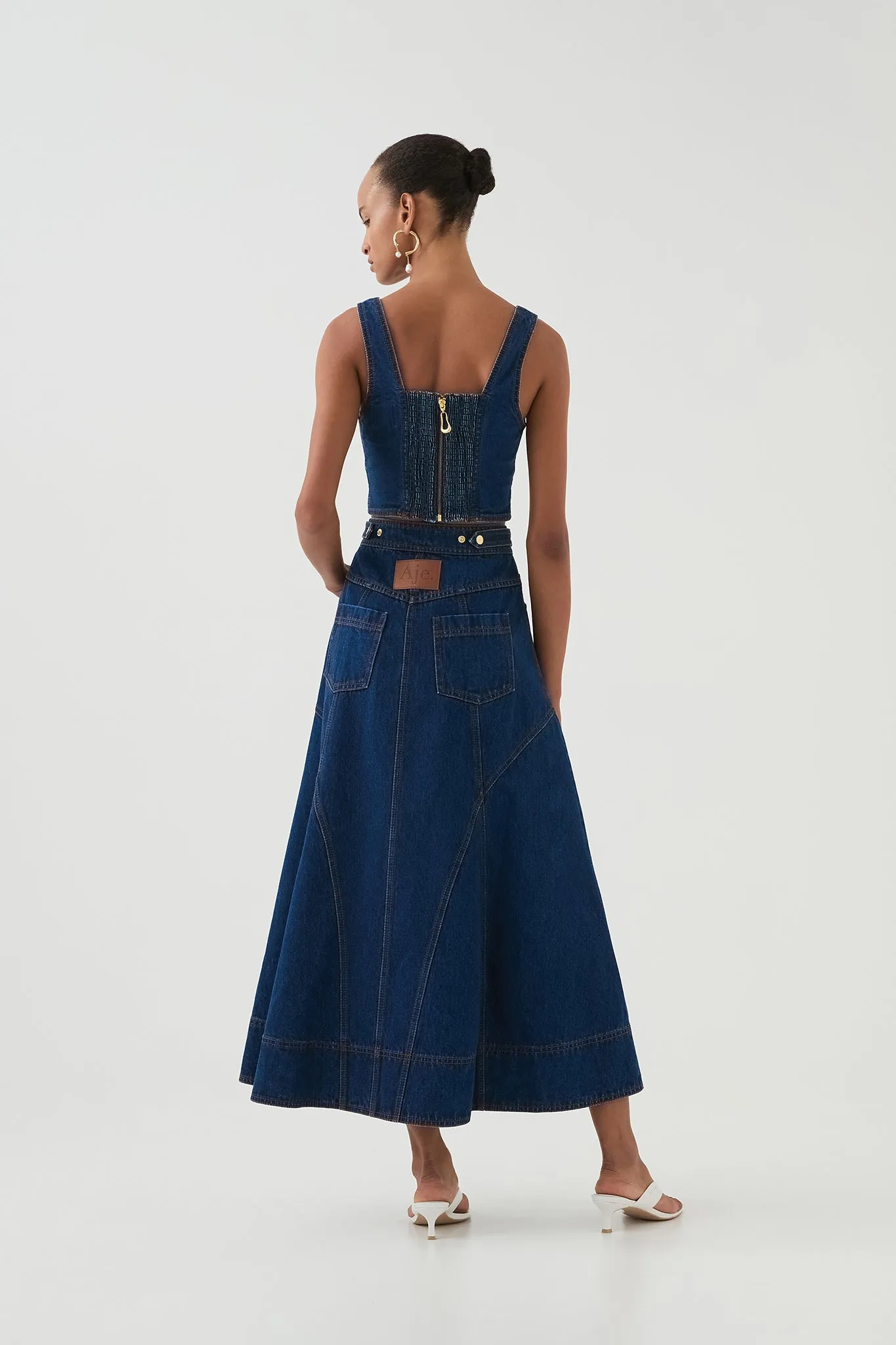 Carmen Denim Midi Skirt sold by Aje product image thumbnail 5