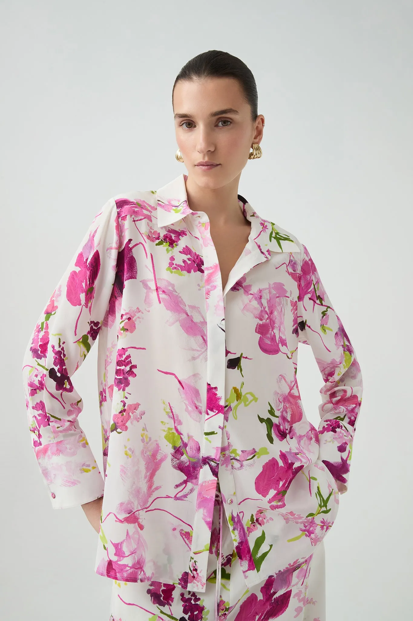 Atomic Silk Shirt sold by Aje