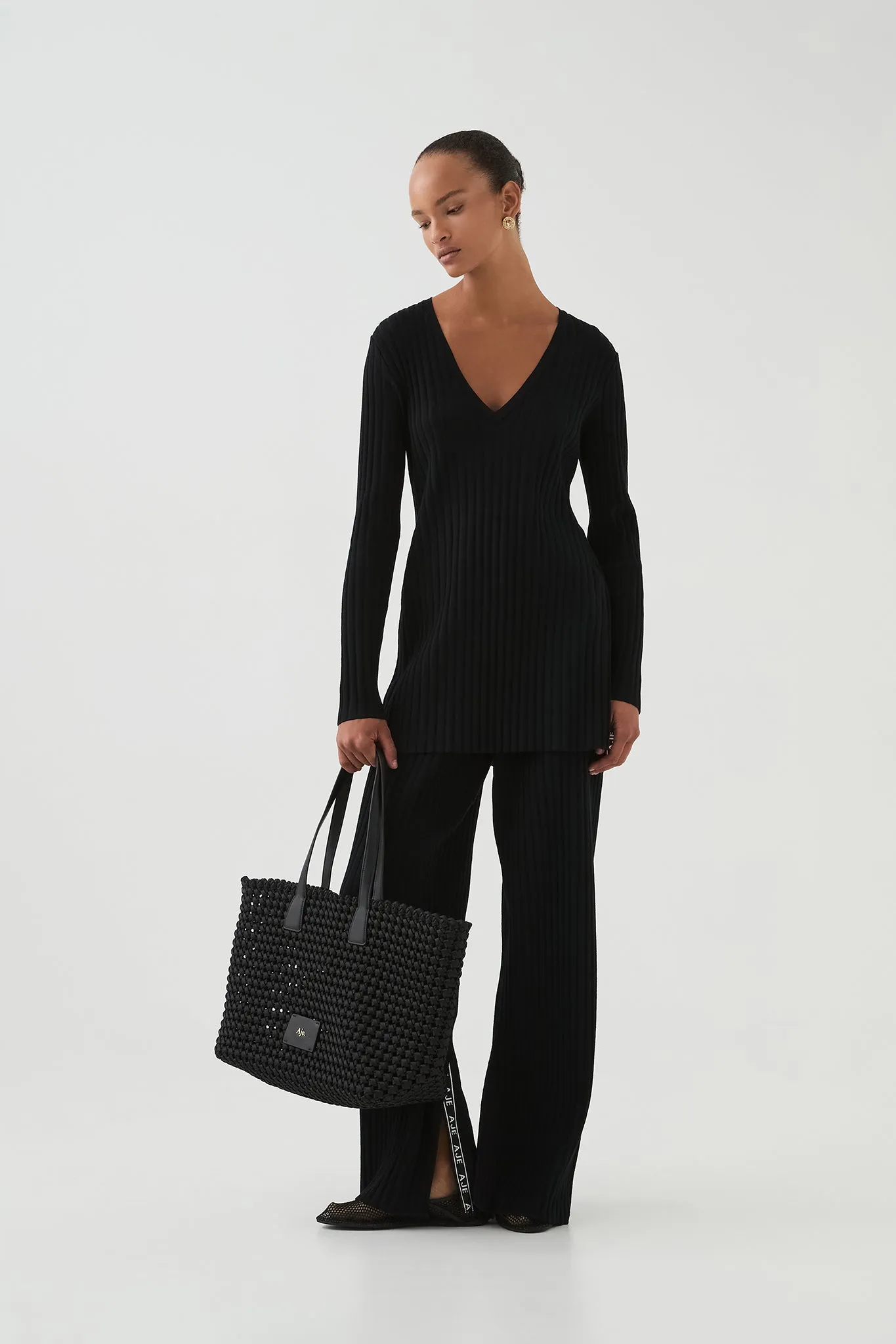 Archer Logo Trim Knit Pant sold by Aje product image thumbnail 5