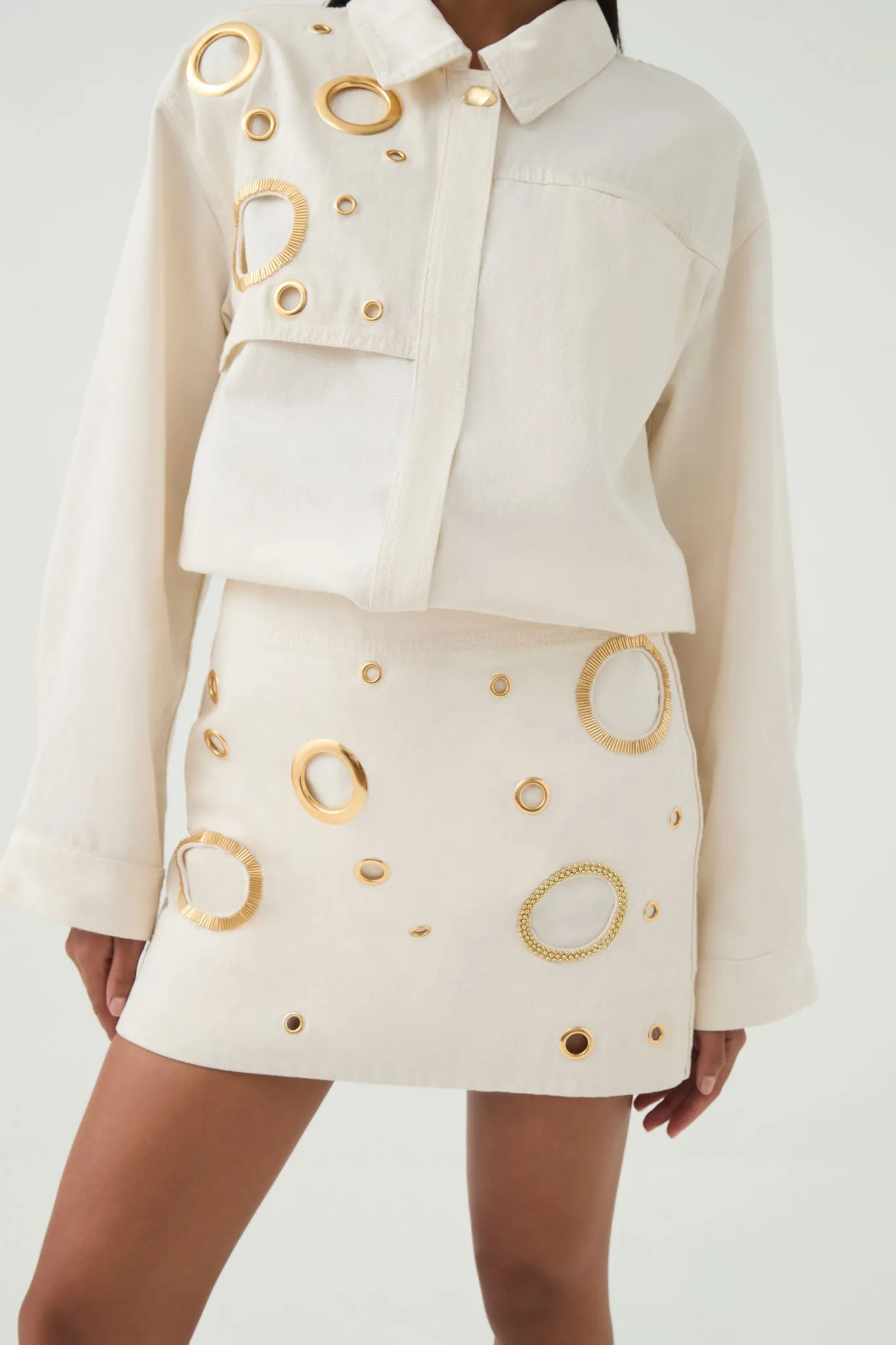 Stella Denim Mini Skirt sold by Aje