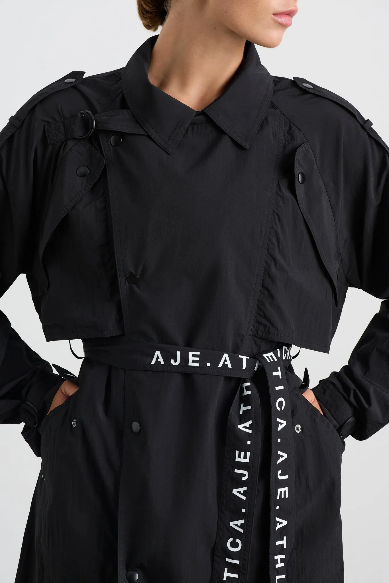 Long Belted Windbreaker Jacket 703 sold by Aje product image thumbnail 4