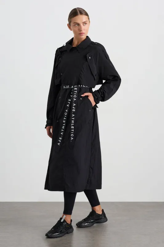 Long Belted Windbreaker Jacket 703 sold by Aje