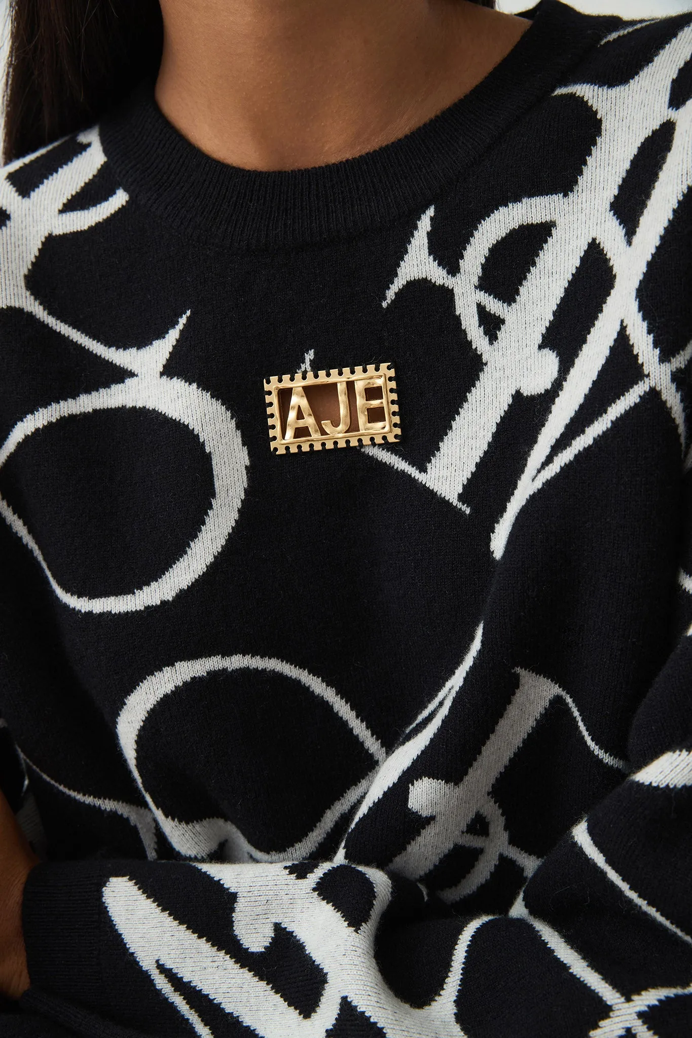 Jovie Logo Knit Jumper sold by Aje product image thumbnail 5