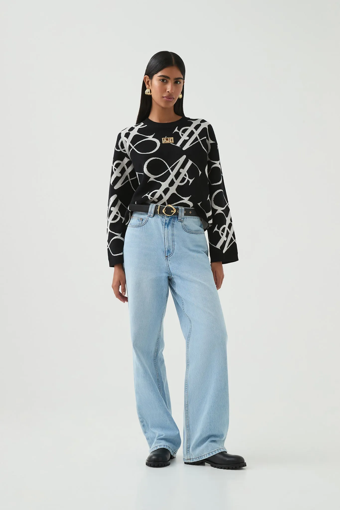 Jovie Logo Knit Jumper sold by Aje product image thumbnail 3