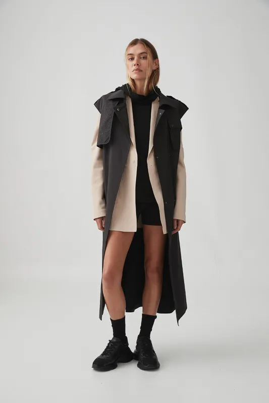 Slvless Belted Trench 703 sold by Aje