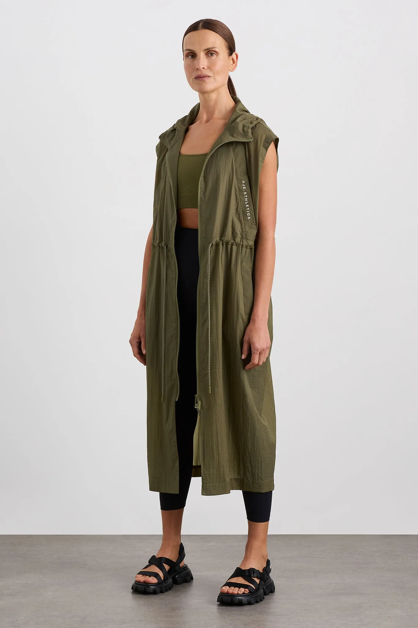 Sleeveless Hooded Trench 783 sold by Aje