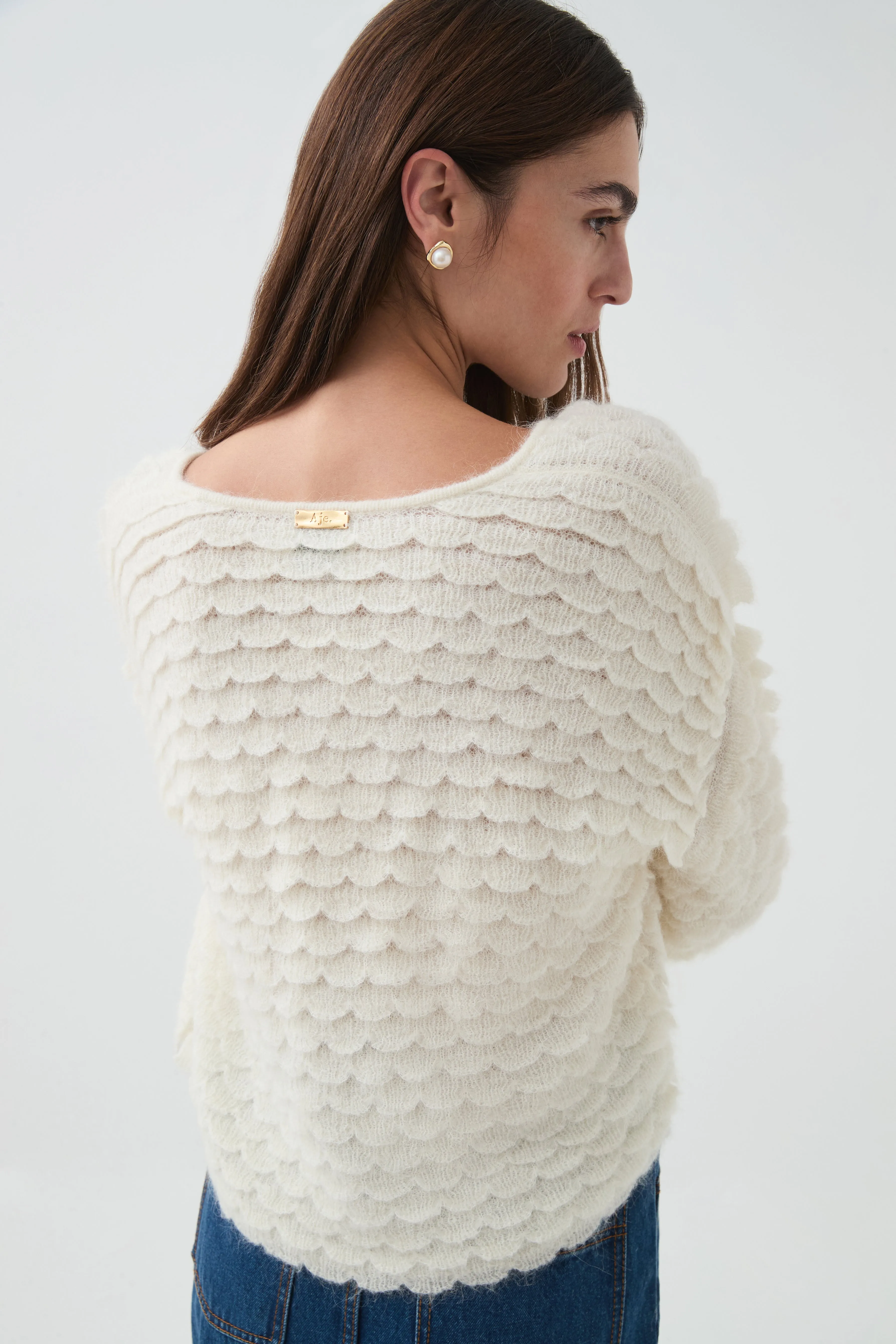 Revel Textured Knit Jumper sold by Aje product image thumbnail 5