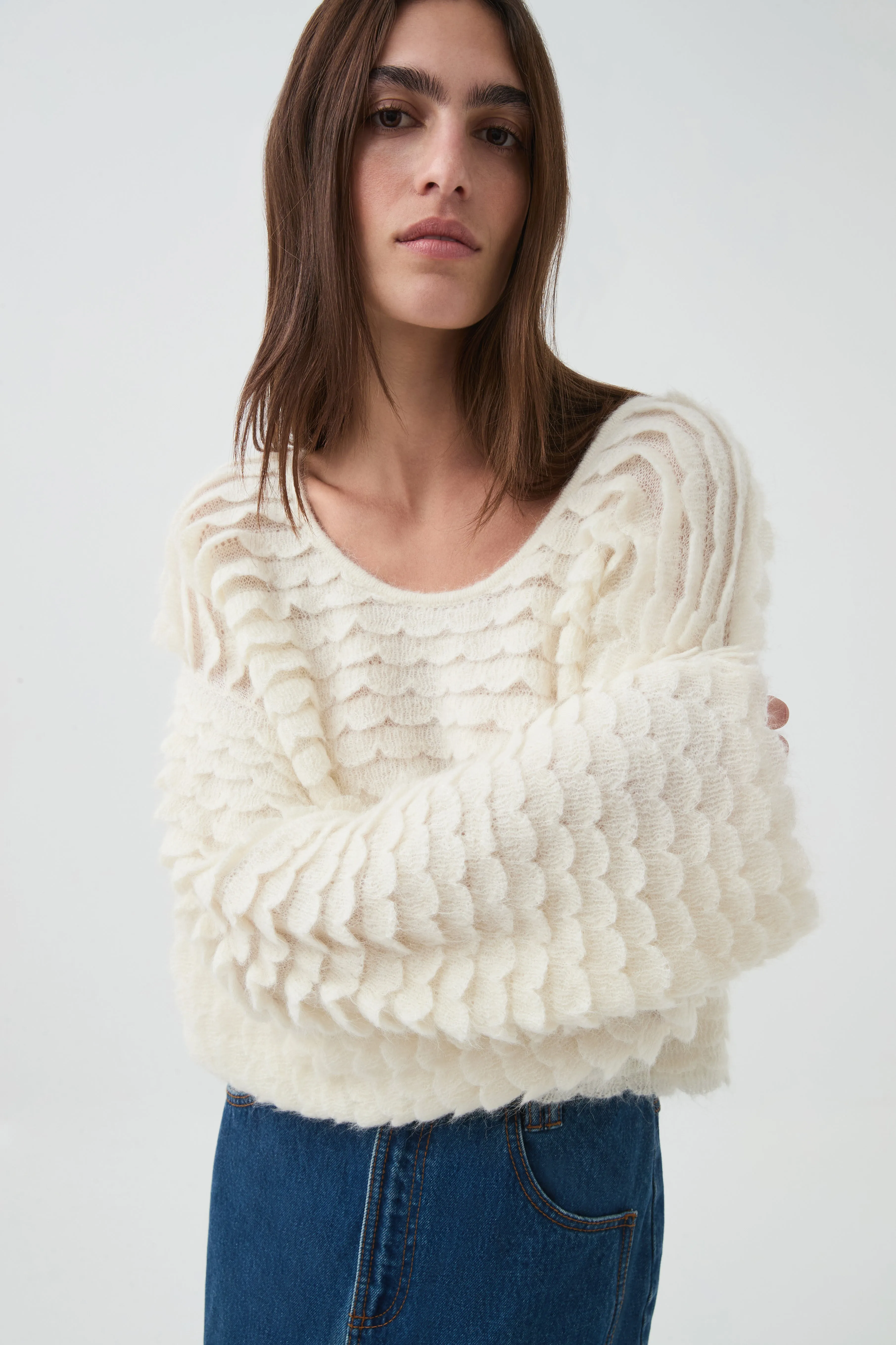 Revel Textured Knit Jumper sold by Aje