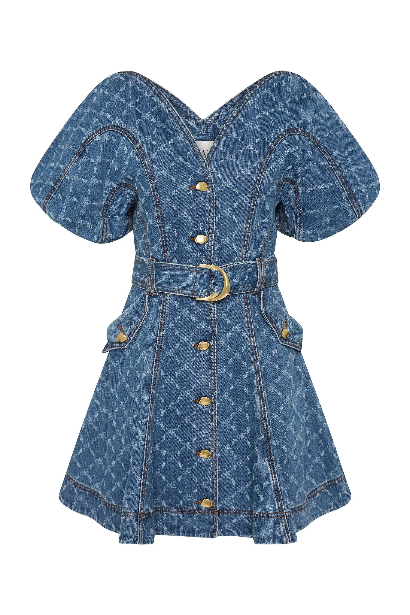 Check Denim Mini Dress sold by Aje product image thumbnail 2