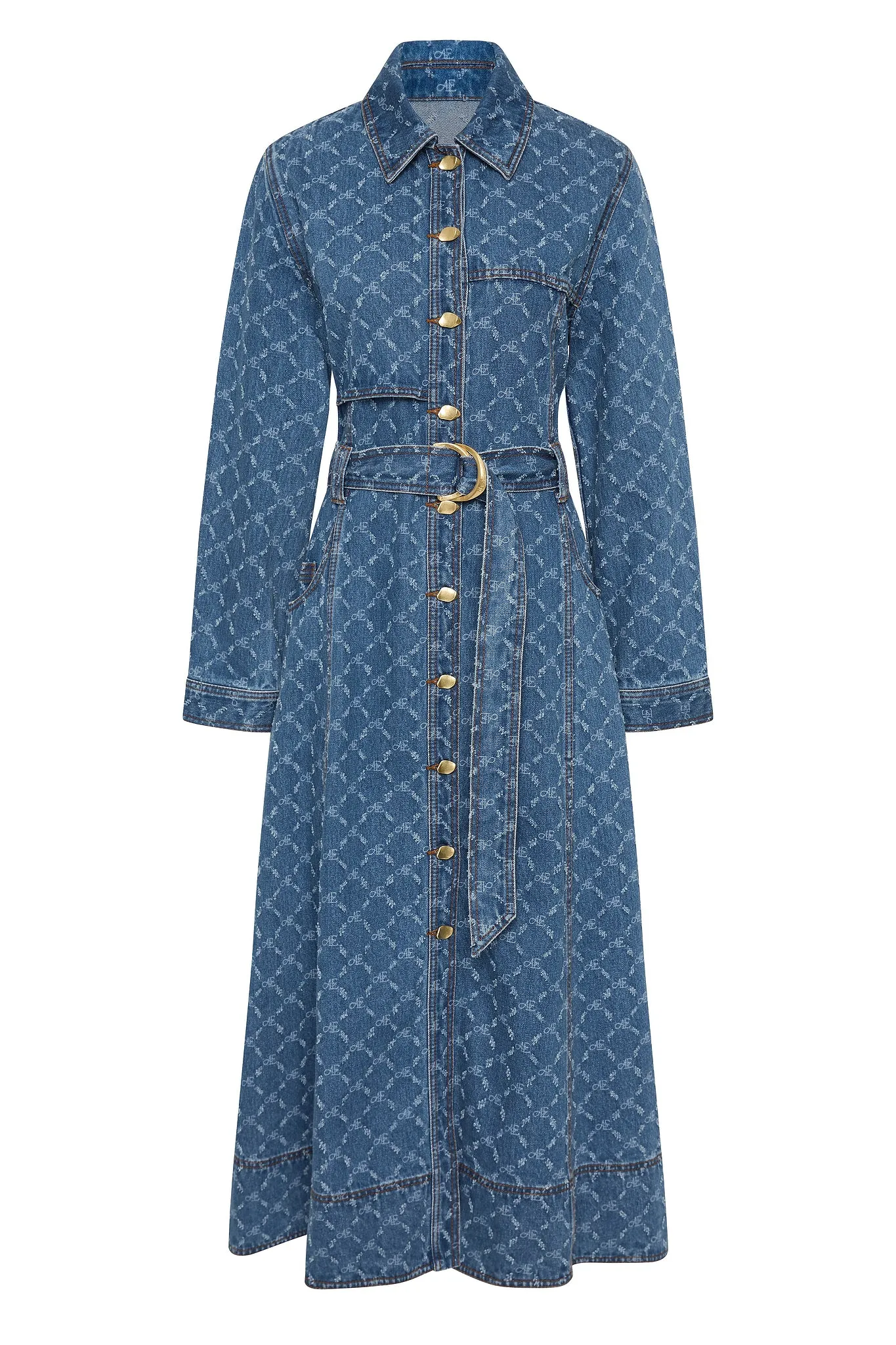 Check Denim Midi Dress sold by Aje product image thumbnail 2