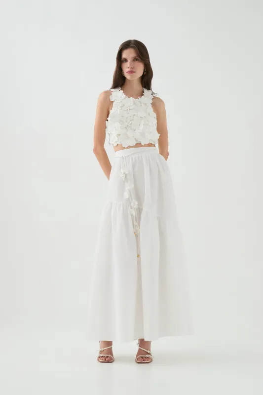 Splendour Flower Shell Top sold by Aje