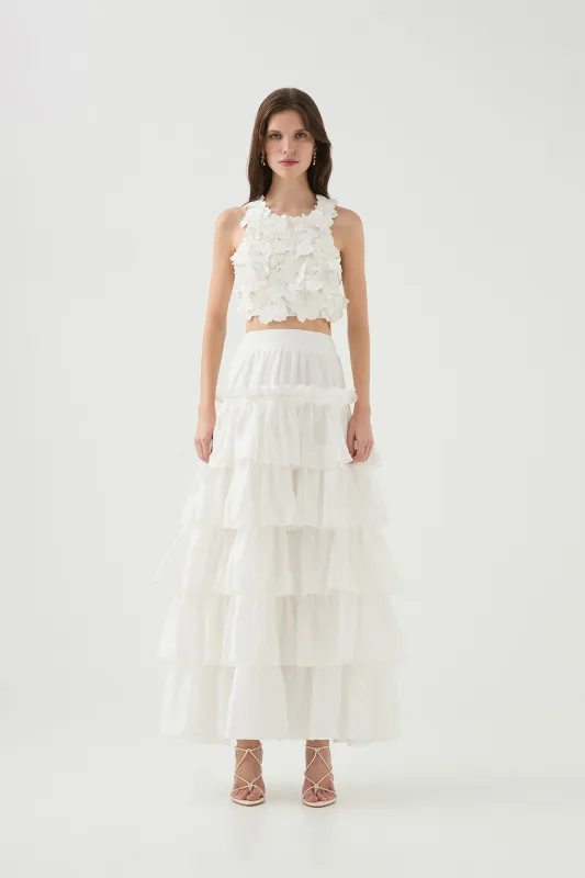 Angela Midi Skirt sold by Aje