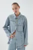 Outline Button Denim Shirt sold by Aje