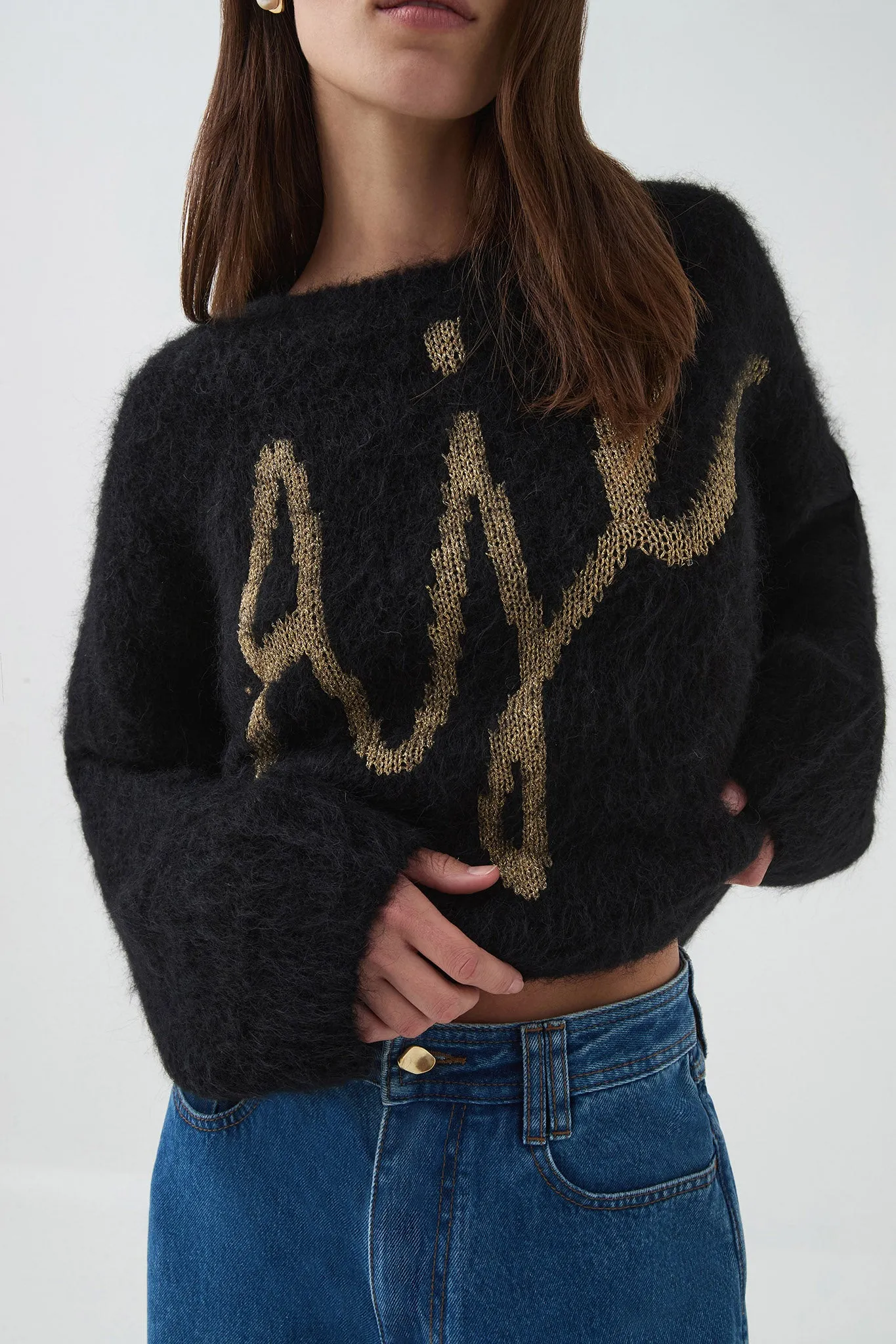 Calla Logo Knit Jumper sold by Aje