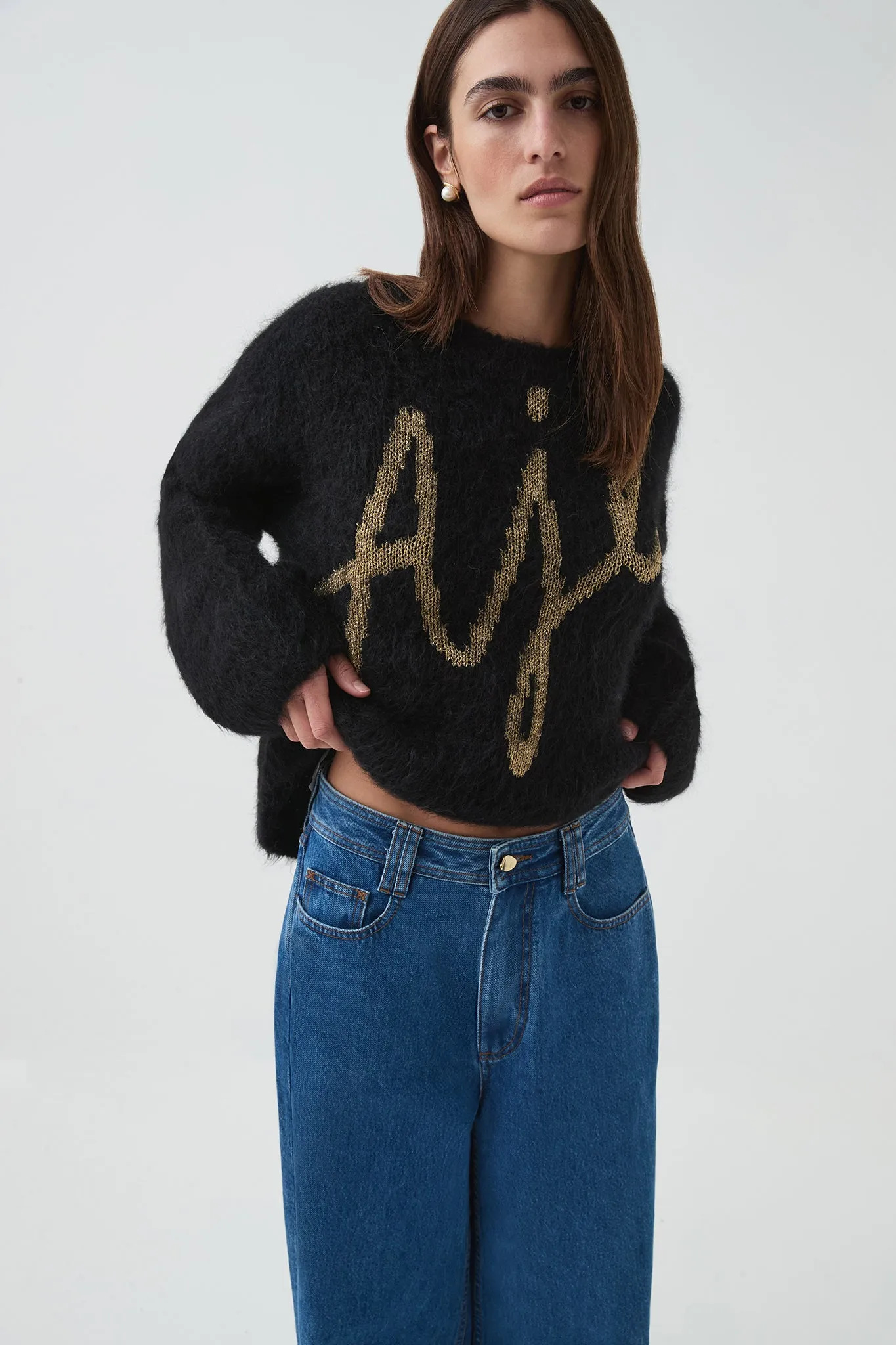 Calla Logo Knit Jumper sold by Aje product image thumbnail 4