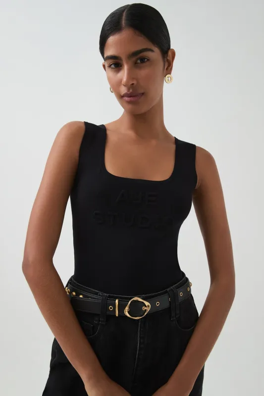 Core Knit Logo Tank sold by Aje