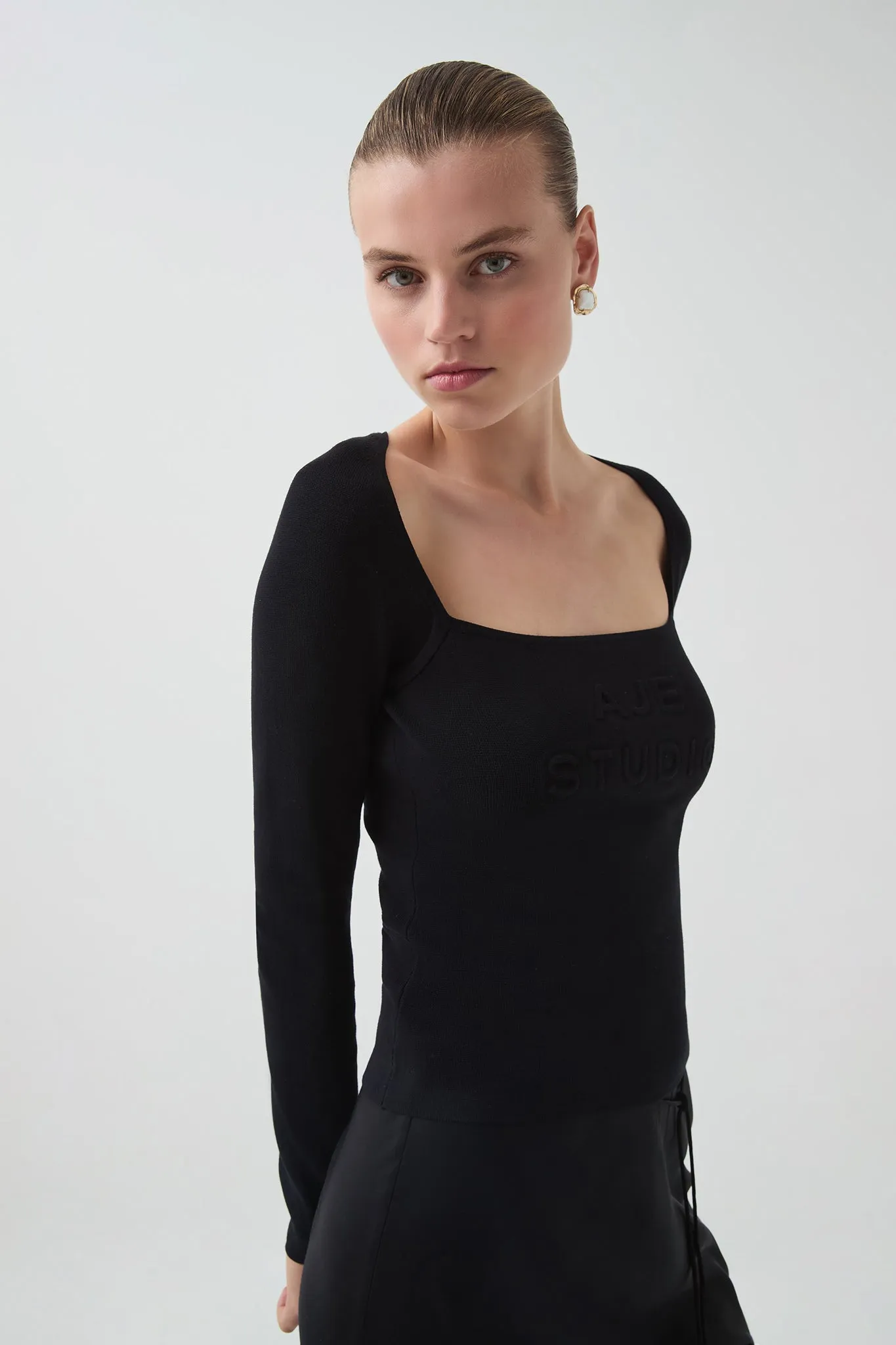 Core Knit Logo Long Sleeve Top sold by Aje product image thumbnail 4