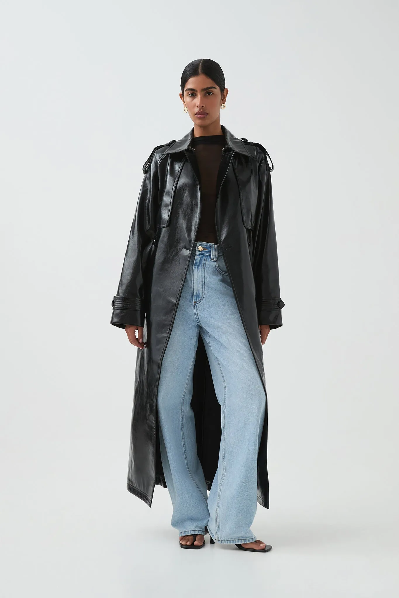 Raven Vegan Leather Trench sold by Aje product image thumbnail 3
