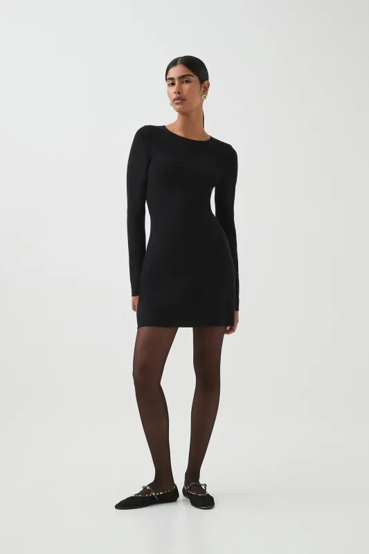 Core Knit Logo Long Sleeve Dress made by Aje