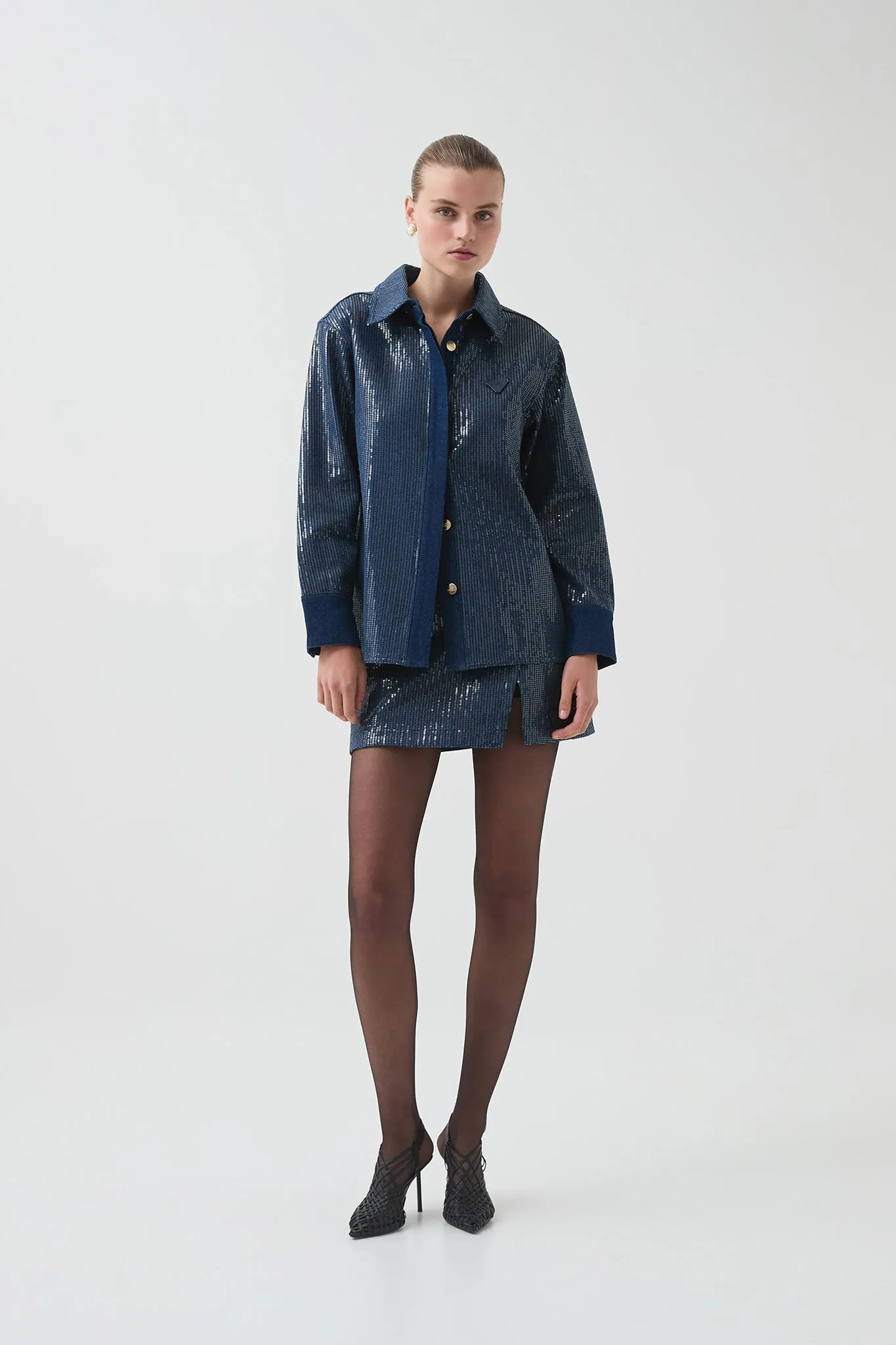 Reflect Denim Shirt sold by Aje product image thumbnail 4