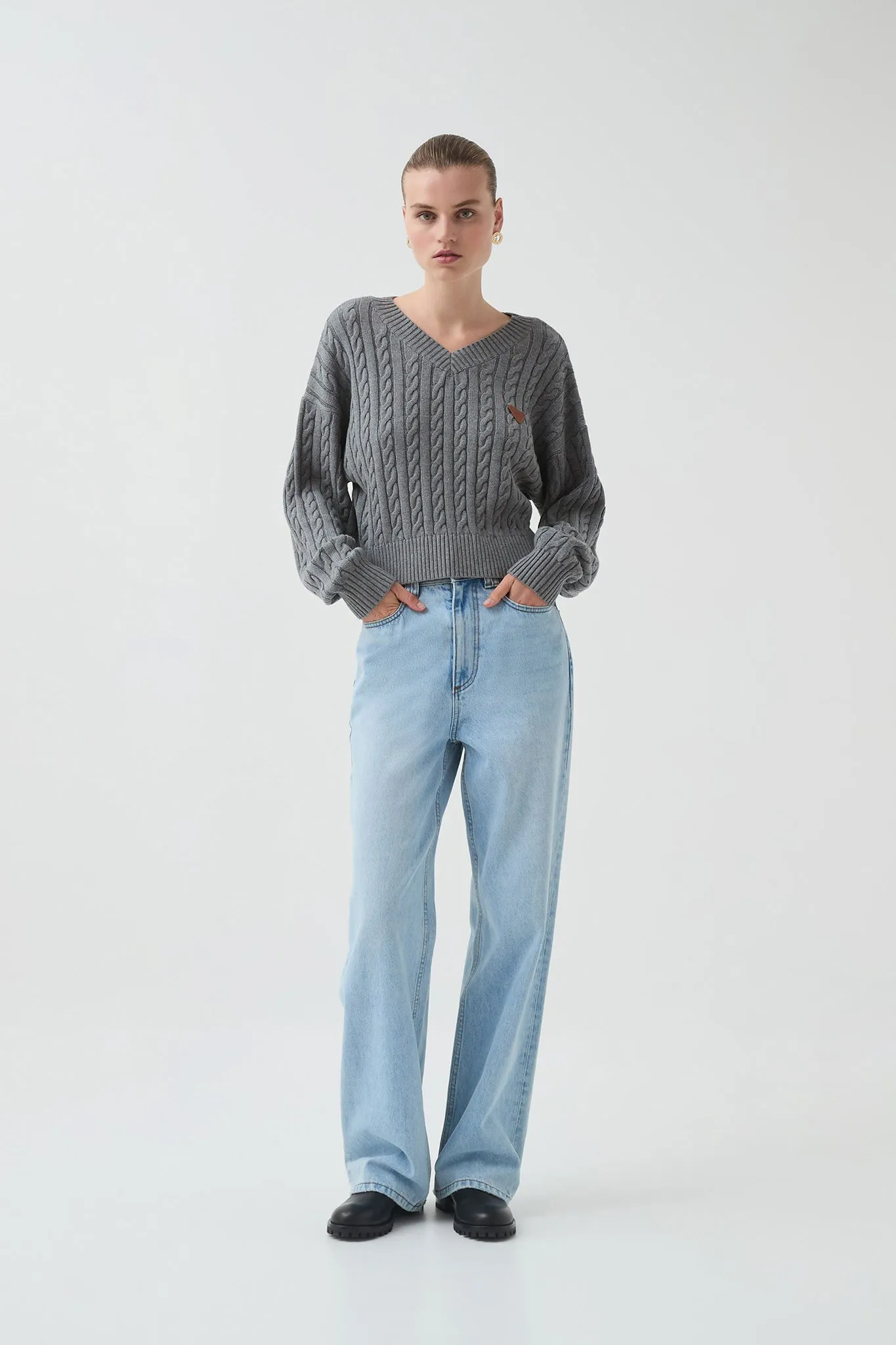 Naia Cropped Cable Knit sold by Aje product image thumbnail 3