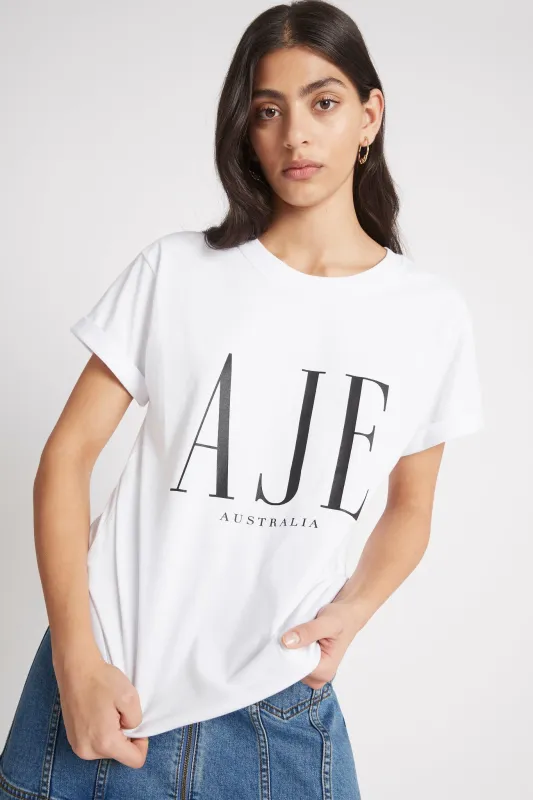 Rebellion Heritage Logo Tee sold by Aje