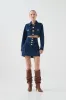 Genesis Denim Mini Skirt sold by Aje