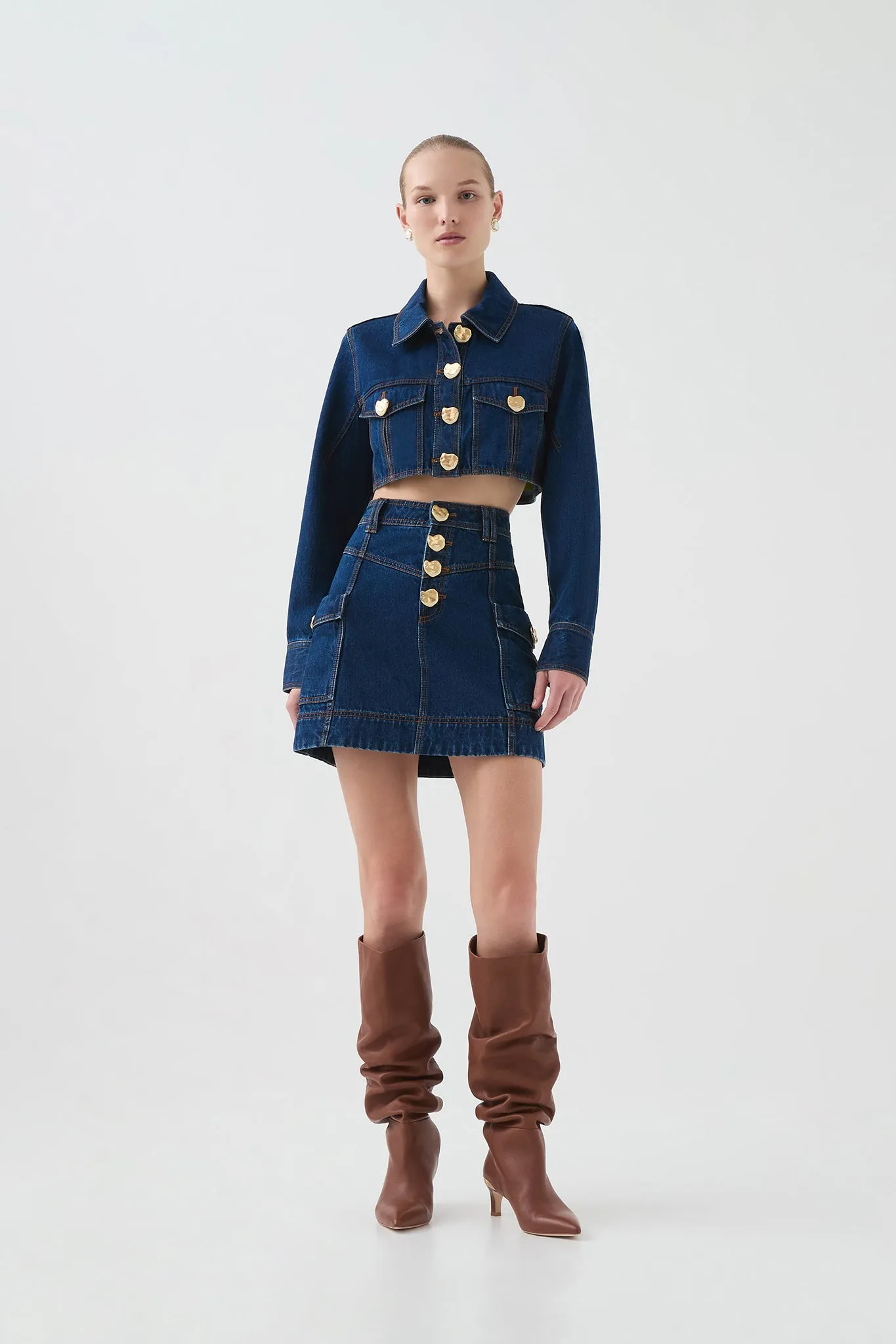 Genesis Denim Mini Skirt sold by Aje product image thumbnail 3