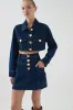 Genesis Denim Mini Skirt sold by Aje
