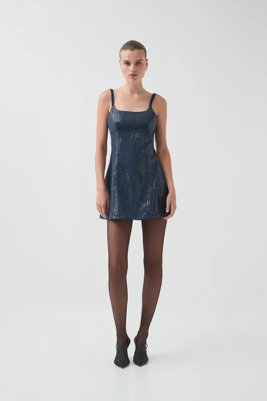 Reflect Denim Mini Dress sold by Aje