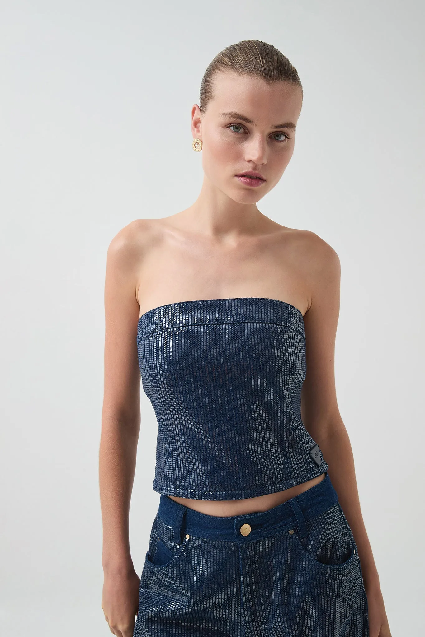 Reflect Denim Bustier sold by Aje product image thumbnail 4