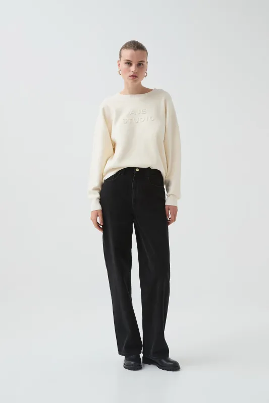 Core Knit Logo Jumper sold by Aje